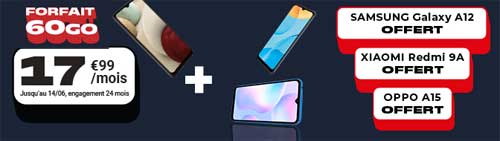 Forfait + smartphone offert NRJ Mobile