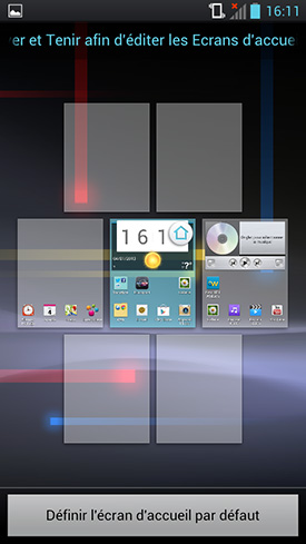 LG Optimus L9 : édition des écrans