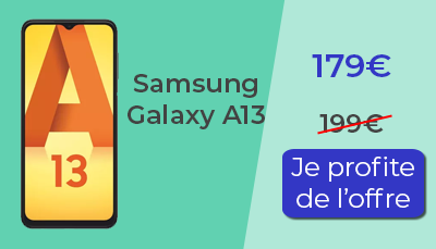 Samsung Galaxy A13 Boulanger noel