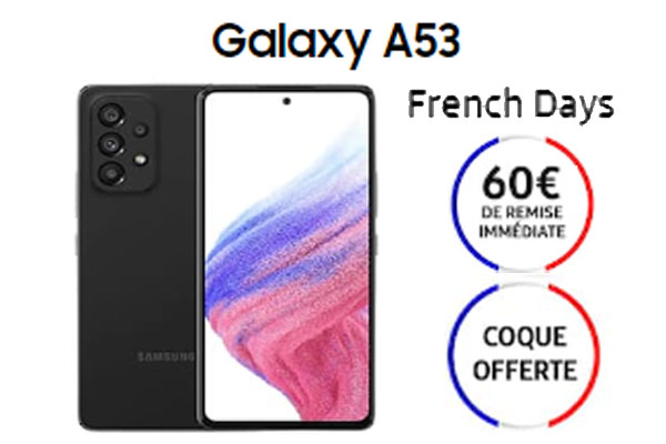 French Days Rentrée 2022 : le Galaxy A53 5G à prix cassé sur la boutique en ligne Samsung