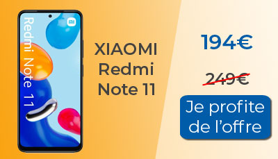Le Xiaomi Redmi Note 11 est moins cher chez Rakuten