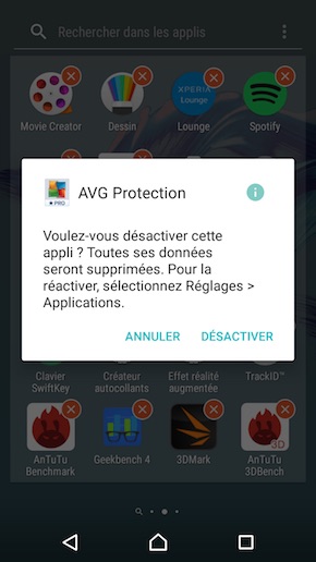 Sony Xperia X Compact interface