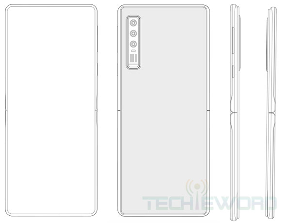 Huawei smartphone pliable clapet