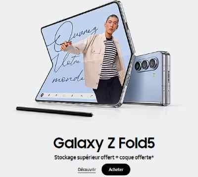 promo rentree Galaxy Z Fold5 Samsung Shop