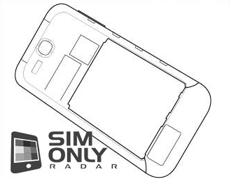 Schéma de l'arrière du Galaxy Note III, capot retiré