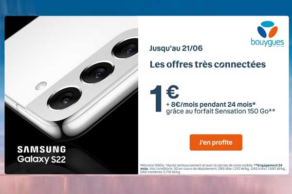 Le Samsung Galaxy S22 à seulement 1€ à l’achat, ça vous dit ?