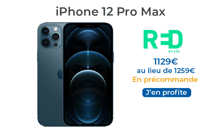 Profitez d’une promotion exceptionnelle sur l’iPhone 12 Pro Max avec RED by SFR