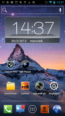 Wiko Cink Peax : page d'accueil