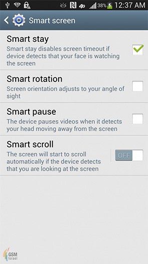 Capture d'écran du Samsung Galaxy S4 qui révèlent des caractéristiques techniques
