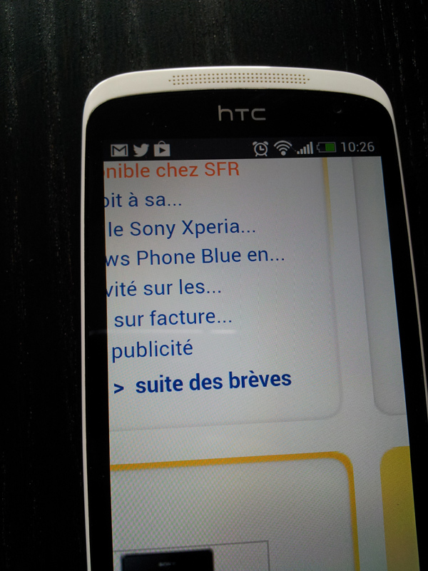 HTC Desire 500 : écran