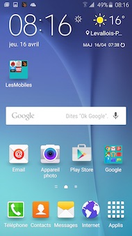 Samsung Galaxy S6 interface