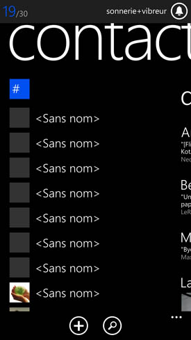 Nokia Lumia 1520 : contacts