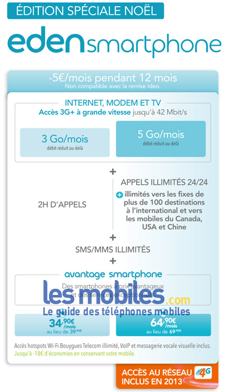 Bouygues Telecom : les éditions spéciales Eden smartphone de Noël dévoilées !