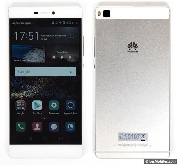 Huawei P8 : avant / arrière