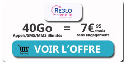 Forfait mobile 40Go de reglo mobile
