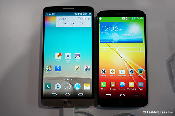 LG G3 et G2 (face avant)