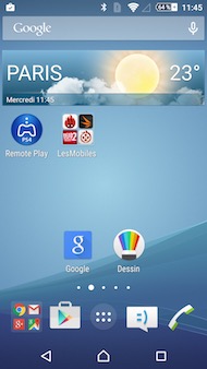 Sony Xperia Z3+ interface