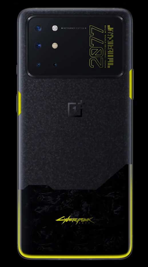 Découvrez le dos du OnePlus 8T CyberPunk 2077 Edition