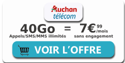 promo forfait auchan telecom 40go