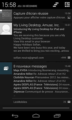 LG Google Nexus 4 : système d'exploitation + interface utilisateur + nouveautés d'Android 4.2 Jelly Bean