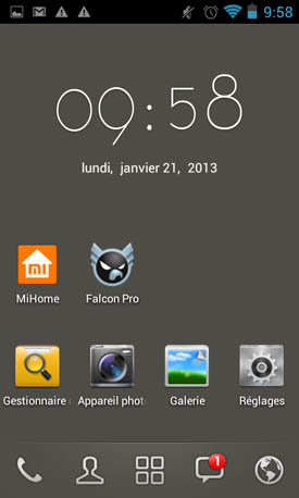Wiko Cink Slim : accueil