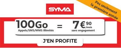 Forfait Syma Mobile 100 Go à 7.90?