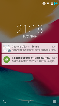 Wiko Rainbow Jam : écran de verrouillage