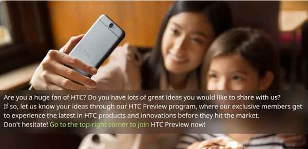 Testez les innovations HTC avant tout le monde avec HTC Preview