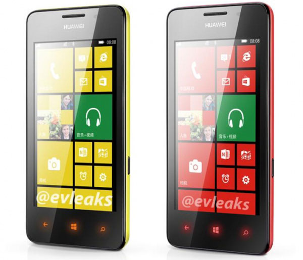 Huawei Ascend W2 : les photos des versions rouge et jaune du Windows Phone 8 font surface