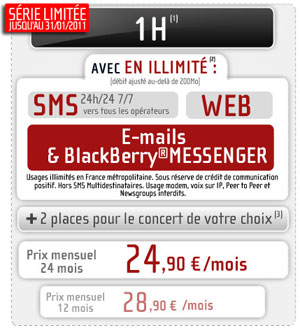 BlackBerry débarque chez NRJ Mobile