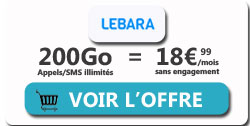 promo forfait 200Go Lebara mobile