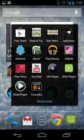 LG Google Nexus 4 : système d'exploitation + interface utilisateur + nouveautés d'Android 4.2 Jelly Bean