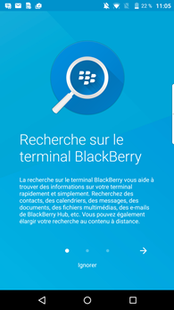 Blackberry Priv : Recherche sur le terminal