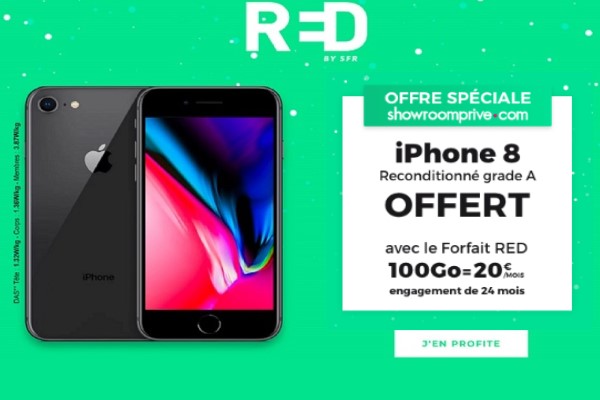 Derniers jours pour profiter d'un iPhone 8 gratuit avec la vente privée RED by SFR