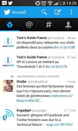 HTC Desire 500 : twitter