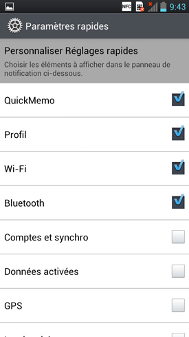 Test LG Optimus 4X HD : capture d?écran du système d'exploitation