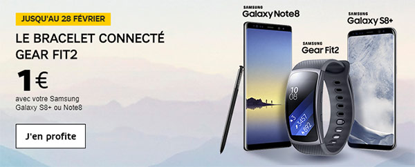 SFR : promotion Samsung avec bracelet Gear Fit 2