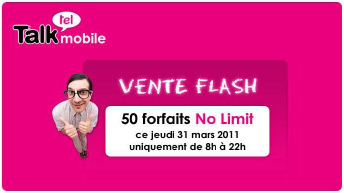 Le retour du forfait Talktel « No Limit »