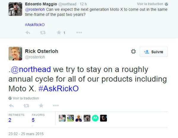 Un nouveau Motorola Moto X prévu pour 2015