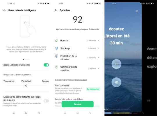 Paramètres optimisation Oppo Find X3 Lite