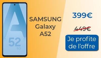 Samsung Galaxy A52 en promo chez Boulanger
