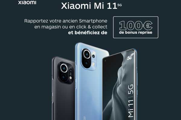 Profitez de 100€ de bonus reprise pour le Xiaomi Mi 11 chez Boulanger