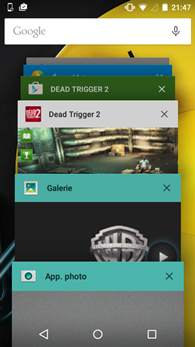 Motorola Moto E 4G : multitâche