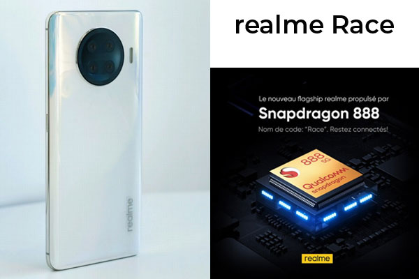 realme Race, premier smartphone avec le SoC Qualcomm Snapdragon 888 se montre en image