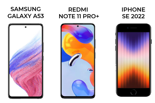 Xiaomi Redmi Note 11 pro plus, Samsung Galaxy A53 ou iPhone SE 2022 : lequel acheter ?