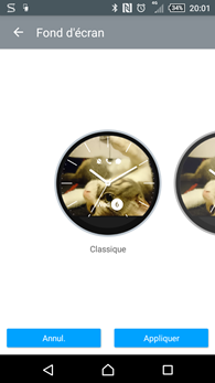 Application OneTouch Move : configuration