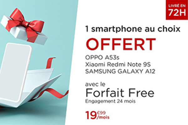Vente privée Free Mobile : derniers jours pour profiter de l’offre « forfait Free + Smartphone offert » !
