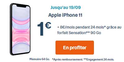 CTA iphone 11 forfait Bouygues Telecom Sensation
