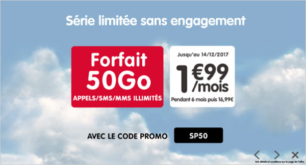NRJ Mobile : le forfait 50 Go en promotion à 1,99 euro !