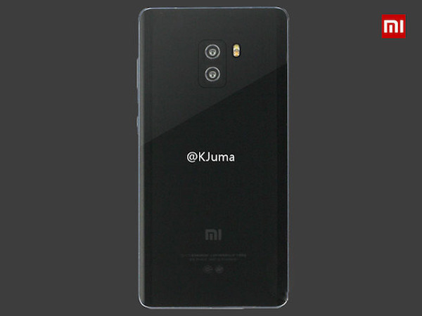 Xiaomi Mi Note 2 : un visuel de son dos révèle un double capteur